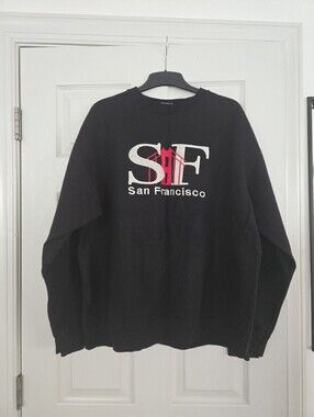 San Francisco Graphic Crewneck Sweater - Black